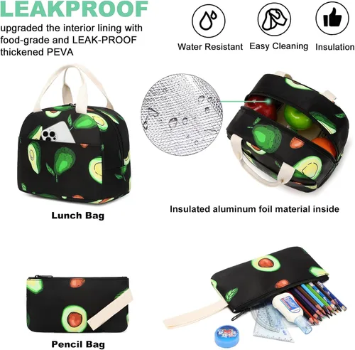 Miniatura 3 de Mochila infantil para niñas, adolescentes, bolsas escolares con bolsa de almuerzo, estuche para lápices