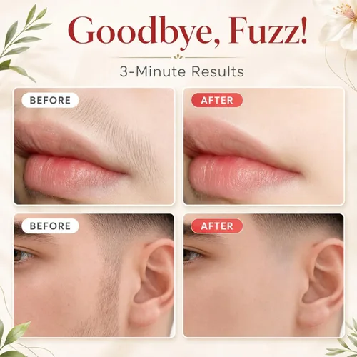 Miniatura 2 de Facial Hair Removal Cream for Women, Gentle Plant Formula for Sensitive Skin with Soothing Aloe Gel, 3 Min Painless Flawless Depilatory Cream