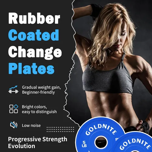 Miniatura 3 de Juego de Placas de Cambio 1.25LB 2.5LB 5LB Juego de Placas de Peso Fraccionario Placas Bumper Olímpicas para Entrenamiento Cruzado Inserto de Acero