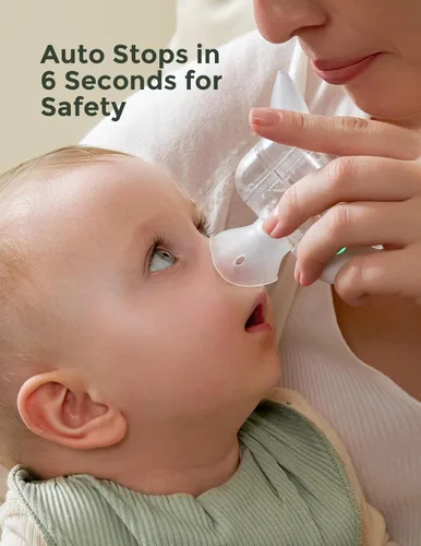 Miniatura 3 de Momcozy BreezyClear Pro™ Aspirador Nasal para Bebé, Succionador de Nariz de Grado Hospitalario de 75 kPa con 9 Niveles de Succión Ajustables