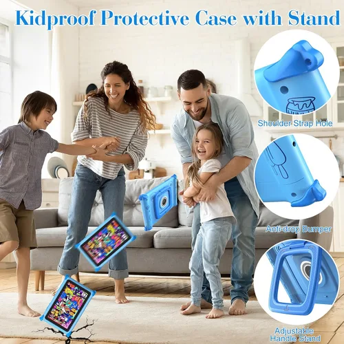 Miniatura 5 de Tableta infantil de 7 pulgadas para niños de 3 a 7 años, 32 GB, con funda protectora, tabletas de aprendizaje Android para niños con WiFi, YouTube