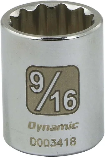 Miniatura 7 de Dynamic Herramientas 1/4" Drive 12 Point Sae, 1/2" Longitud estándar, Zócalo de acabado cromado