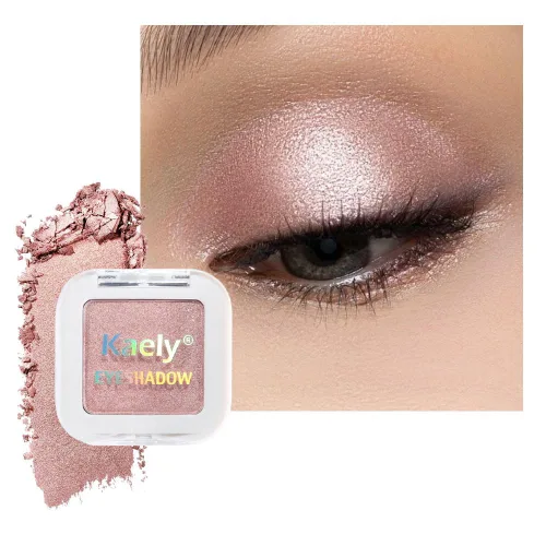 Miniatura 7 de evpct Paleta de sombra de ojos con purpurina dorada champán, color nude dorado rosa brillante crema brillante paleta de sombra de ojos iluminadora