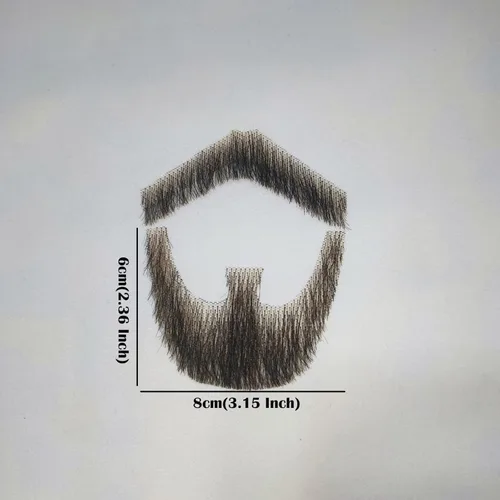 Miniatura 2 de Barba falsa realista entretenimiento/drama/fiesta/película, bigote falso pelo facial, barba falsa, pelo facial de cabra, pegado con adhesivo