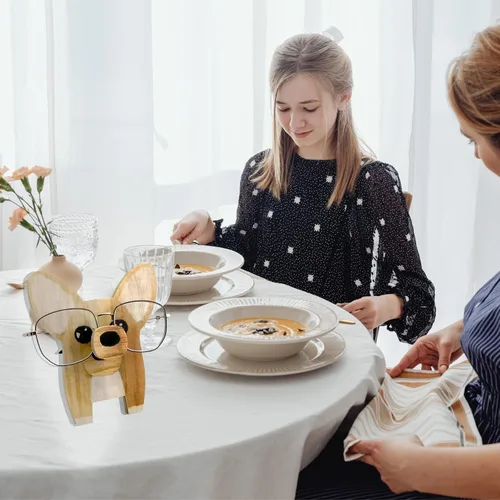 Miniatura 5 de Soporte creativo para lentes de animal, divertido soporte para anteojos para mascotas, lindo soporte de madera hecho a mano para lentes, soporte