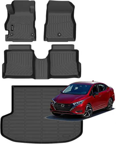 Miniatura 108 de Juego completo de tapetes de auto para todo tipo de clima, revestimiento automotriz para piso y maletero