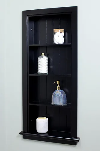 Miniatura 7 de Gabinete Medicinal de Nicho Empotrado en Pared Aiden de 14x24 de Reemplazo, Inserto de Estante/Estantes de Gabinete de Baño en la Pared, Hecho