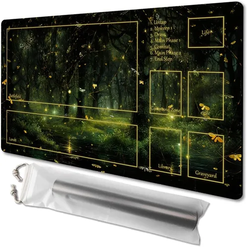 Miniatura 24 de MTG - Tapete de juego de tamaño 24 x 14 pulgadas, impresión antideslizante, ideal para entusiastas de los juegos de cartas, tapete de juego TCG