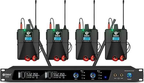D Debra Audio PRO Mono ER-202 UHF Sistema de monitor inalámbrico en oído Dual Channel con tipo de monitoreo para escenario, receptor, estudio,
