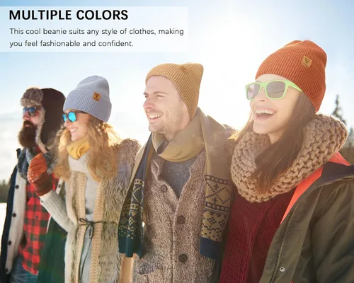 Miniatura 7 de VIPPER Gorro de punto con diseño de calavera para hombre, gorro cálido para hombre y mujer