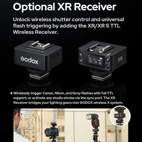 Miniatura 9 de GODOX Transmisor de disparador de flash inalámbrico X3C 2.4G TTL Autoflash con gran pantalla táctil OLED Múltiples modos de flash con puerto USB 32