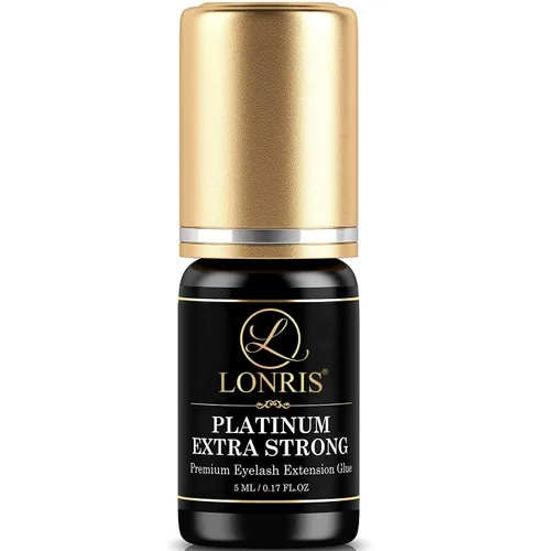 8-9 semanas de retención/pegamento de extensión de pestañas de volumen/Platinum Extra Strong LONRIS Lash / 0.5-1 segundo tiempo de secado/unión