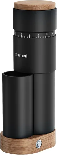 Molinillo de café de rebabas, Wirsh Molino Eléctrico Portátil Geimori T38 Plus, Molinillo de espresso con rebaba cónica, Ajustes de molienda sin