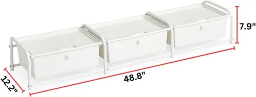 Miniatura 3 de Suprima® Almacenamiento Debajo de la Cama - Tapa 3 Sección - Blanco