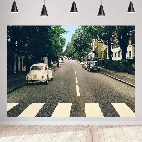 Miniatura 9 de Telón de fondo de banda musical para fotografía, fondo de calle de música retro de rock and roll, suministros de decoración de fiestas, accesorios