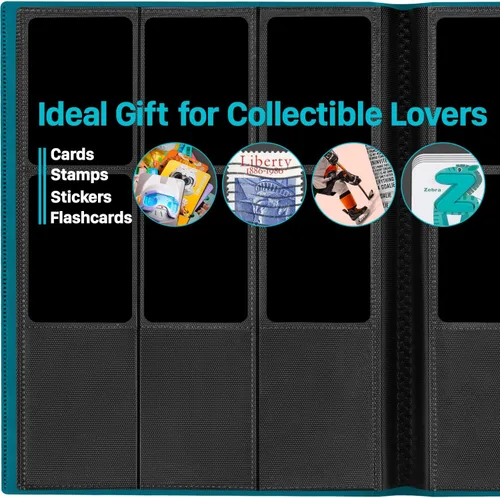 Miniatura 2 de Carpeta de tarjetas coleccionables de 9 bolsillos, carpeta de colección deportiva de alta calidad, libro de tarjetas con fundas de carga lateral
