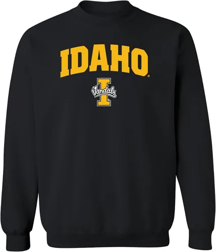 NCAA Logotipo de arco, sudadera con cuello redondo del color del equipo, universidad, universidad Idaho Vandals Negro