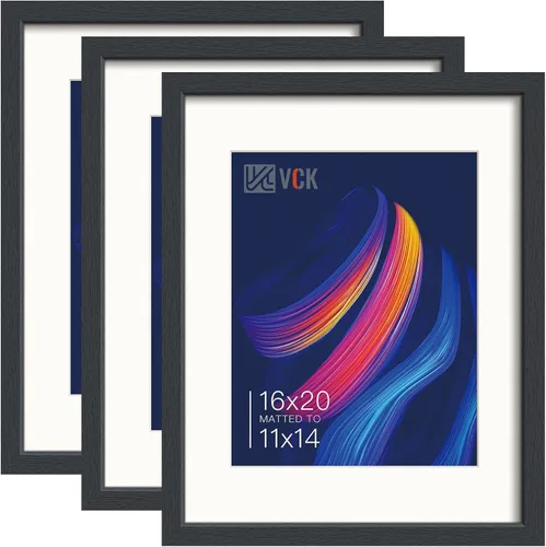 Miniatura 130 de VCK Juego de 5 portarretratos de 8 x 10 pulgadas, 5 fotos de 5 x 7 pulgadas con paspartú o de 8 x 10 pulgadas sin paspartú, marcos de fotos de Blanco