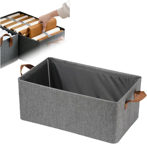Sistema organizador de cajas de almacenamiento plegables para armario, gran capacidad, resistente para organizar ropa, sábanas, juguetes, libros,