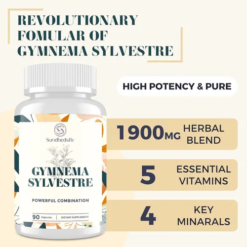 Miniatura 4 de Sundhedsliv 16 en 1 Blxxd Sugr Effective Gymnema Sylvestre Suplemento de 2100 mg con berberina, canela, melón amargo Vitaminas, magnesio y cromo