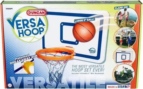 Miniatura 17 de Duncan Toys VersaHoop - Kit de aro XL de minibasket para uso en interior/exterior, aro de gran tamaño, pelota duradera, gancho de puerta, juego