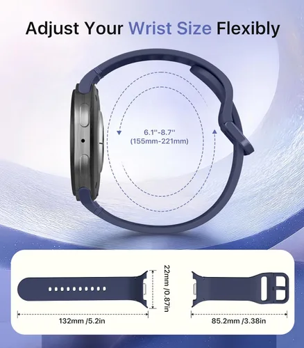 Miniatura 4 de TiMOVO - Paquete de 6 correas deportivas compatibles para Samsung Galaxy Watch 8 40 mm 44 mm/Galaxy Watch 8 Classic 46 mm (2025), correa de repuesto