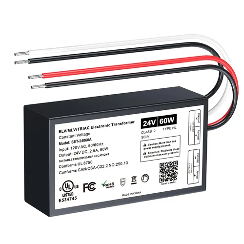 Miniatura 18 de Controlador LED regulable de 60 W y 12 V para regulador Lutron y Leviton, transformador de fuente de alimentación de CA a CC triac/ELV/MLV para tira