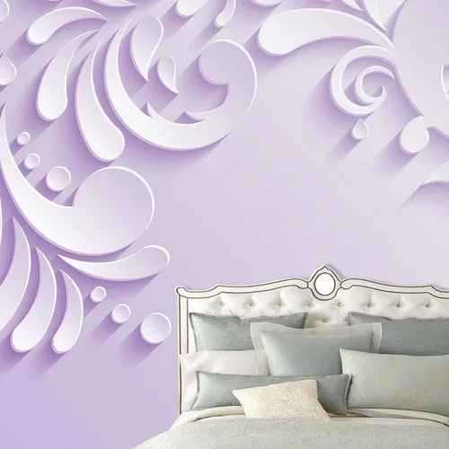 Miniatura 56 de NWT Calcomanía removible de pared/mural blanco pastel azul margarita, naturaleza, desierto, arte digital, arte moderno, decorativo, floral