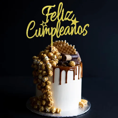 Miniatura 6 de Feliz Cumpleaños - Decoración de pastel de Feliz Cumpleaños, decoración de pastel de feliz cumpleaños, suministros de decoración de fiesta temática
