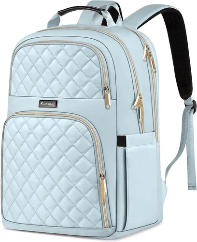 Miniatura 12 de Mochila Kuosdaz para Mujeres, Beige, 15,6 pulg.