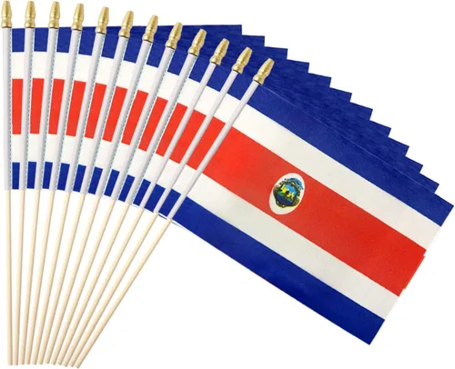 Miniatura 12 de Paquete de 25 banderas pequeñas de Estados Unidos en palo de mano para decoración del 4 de julio