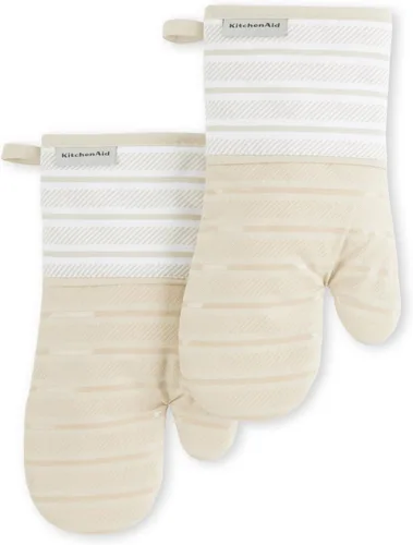 KitchenAid Albany - Juego de 2 guantes para horno, batido, 7 x 13 pulgadas Milkshake