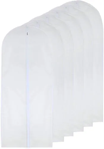Miniatura 41 de Bolsas de ropa para colgar ropa, bolsa de traje transpirable (juego de 12) fundas con cremallera, bolsas de ropa de PEVA, bolsas protectoras