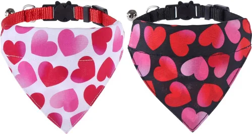 Miniatura 17 de Collares de gato KZHAREEN para Pascua, separables con bandana y campana, collar ajustable para gatito, perrito pequeño, niñas y niños Pascua-2
