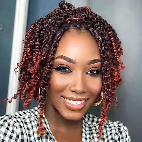 Miniatura 33 de Pelo de Passion Twist – 8 paquetes de 18 pulgadas Passion Twist Crochet para mujeres, cabello rizado pretrenzado Passion Twists extensiones de #2