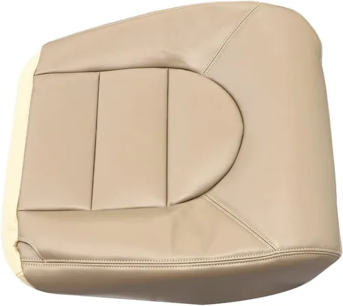 Miniatura 5 de GXARTS Fundas de asiento de cuero para parte inferior del lado del pasajero, color marrón compatible con Ford F250, F350, F450, F550, Lariat XLT