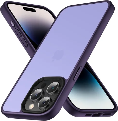 Miniatura 15 de Yriklso Funda para iPhone 11 Pro Max, protección contra caídas de grado militar, carcasa trasera dura translúcida - rosa esmerilado