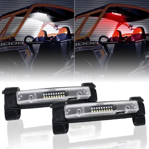 Miniatura 12 de Luz de techo interior para UTV, ANGU-OFFROAD Luz LED universal para montaje en barra antivuelco para luces de cúpula UTV, luces de jaula de utilidad