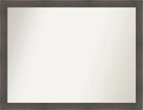Miniatura 244 de Amanti Art Espejo de pared personalizado no biselado (24 x 27 pulgadas), marco estrecho de nogal chipre - varios tamaños personalizados - Espejo