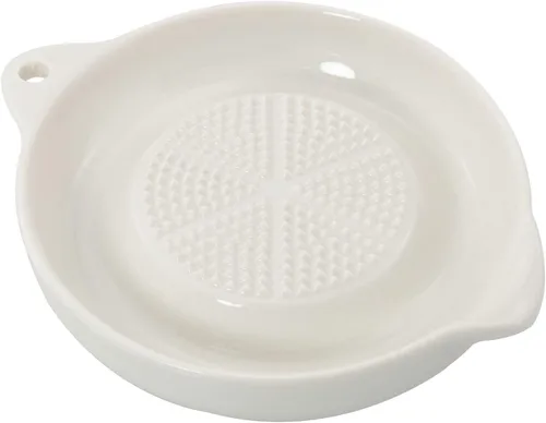 ZRM&E Placa de rallador de porcelana de cerámica blanca multiusos, máquina de pulido para frutas, verduras, jengibre, ajo, cebolla