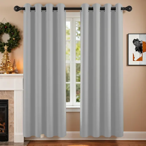 Miniatura 115 de Cortinas de oscurecimiento de habitación de 45 pulgadas de largo para dormitorio y sala de estar, cortinas térmicas aislantes con ojales