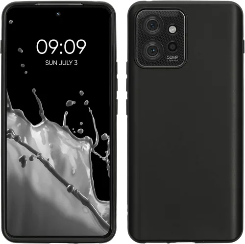 kwmobile Funda compatible con Motorola ThinkPhone - Funda protectora de silicona TPU suave y delgada, color negro mate