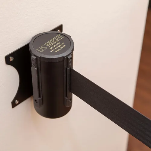 Miniatura 3 de US Weight Soporte de pared con cinturón retráctil, 8', Negro, 1