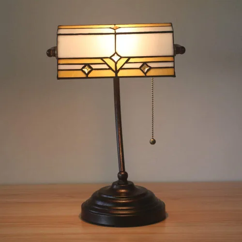 Miniatura 7 de Baroque Stained Glass Deskp with Pull Cswitch Style Bankerp for Liviroom Office Bedroom Antzinc Base Traditional Tablep for Bedside or Desk Use/I