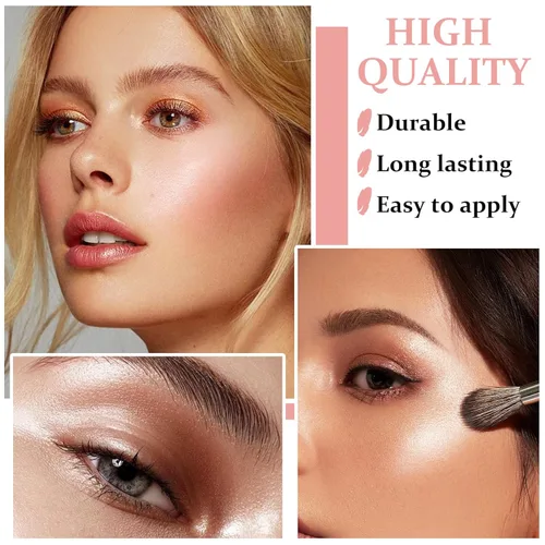Miniatura 5 de Face Shimmer - Paleta de resaltadores, 1.0 onzas, blanco perla + rosa hada, de larga duración, brillante, polvo, unisex, paleta, colores mixtos