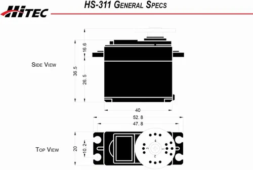 Miniatura 3 de Hitec 31311S HS-311 Servo Estándar Universal