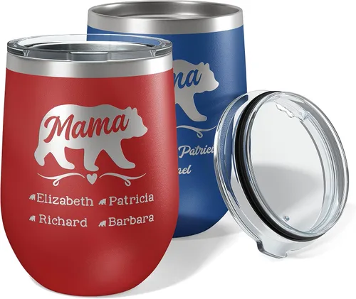 Miniatura 38 de Vaso de Mamá Oso, vaso personalizado para mamá Oro Rosa