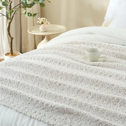 Miniatura 9 de Manta para sofá, lujosa de punto negra de 50"x60", con textura y borlas confeccionada a mano, para cama, sofá, decoración rústica y boho