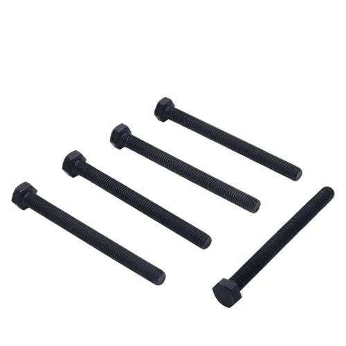 Miniatura 7 de Aicosineg 5 tornillos de rosca métrica M8 x 3.543 in, acero al carbono, grado 8.8, tornillos hexagonales de rosca métrica, tornillos hexagonales