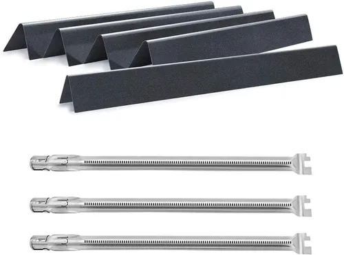 Miniatura 11 de Hongso Kit de tubo de quemador 7508 y barras aromatizantes de acero porcelánico 7536 de 22.5 pulgadas para Weber Spirit E310 320